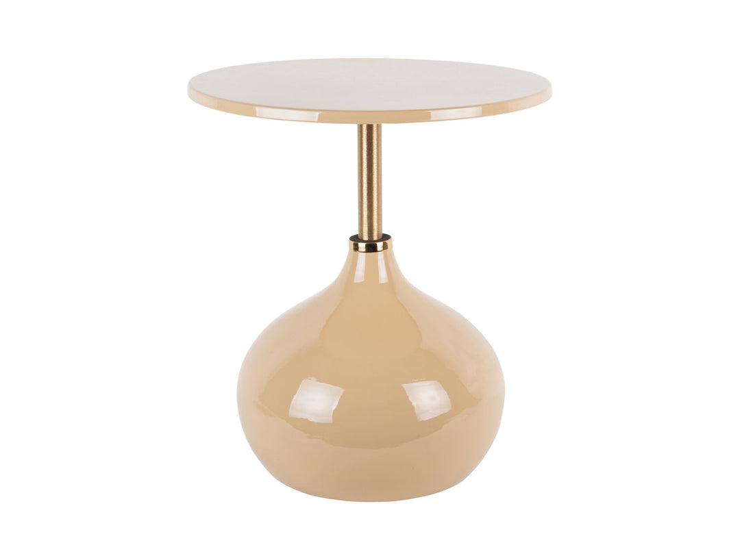 Leitmotiv Side table Kensi enamel soft brown