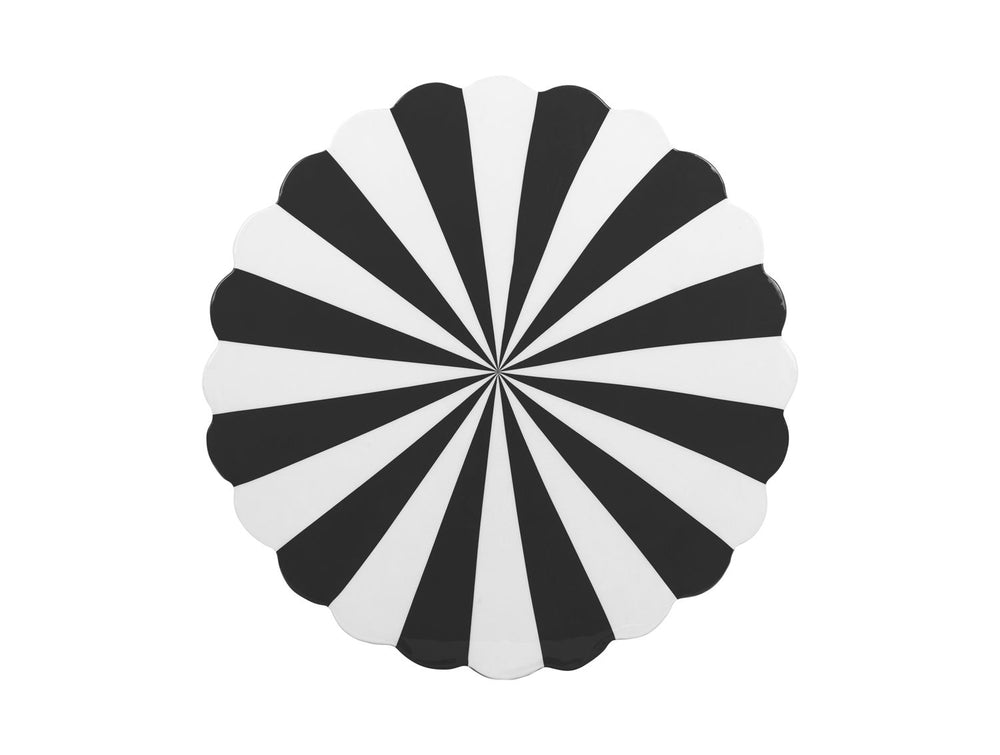 Leitmotiv Stool Candy Swirl enamel black & white