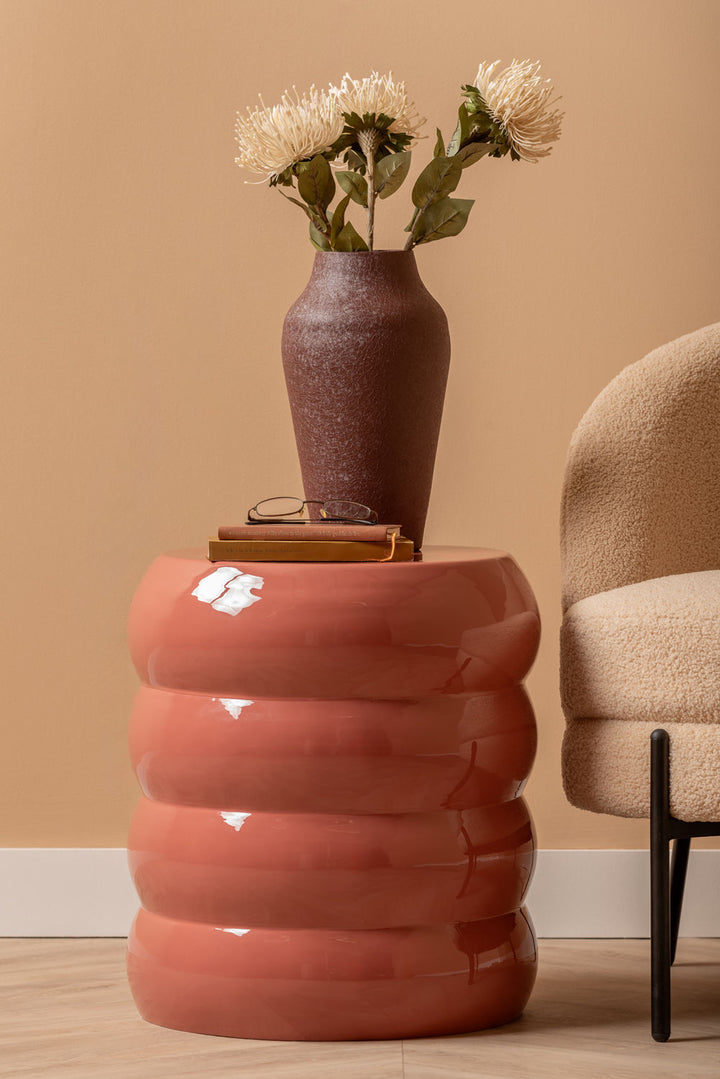 Leitmotiv Stool Jill enamel red ochre