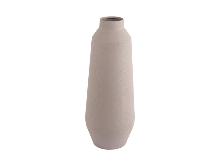 present time Vase Boaz pin high iron textured warm grey