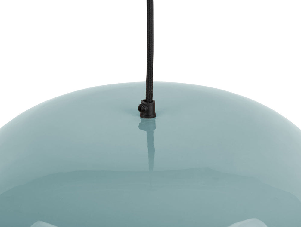 Leitmotiv Pendant lamp Dome enamel misty blue