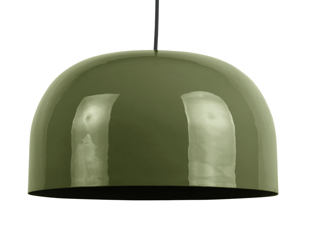 Leitmotiv Pendant lamp Dome enamel jungle green