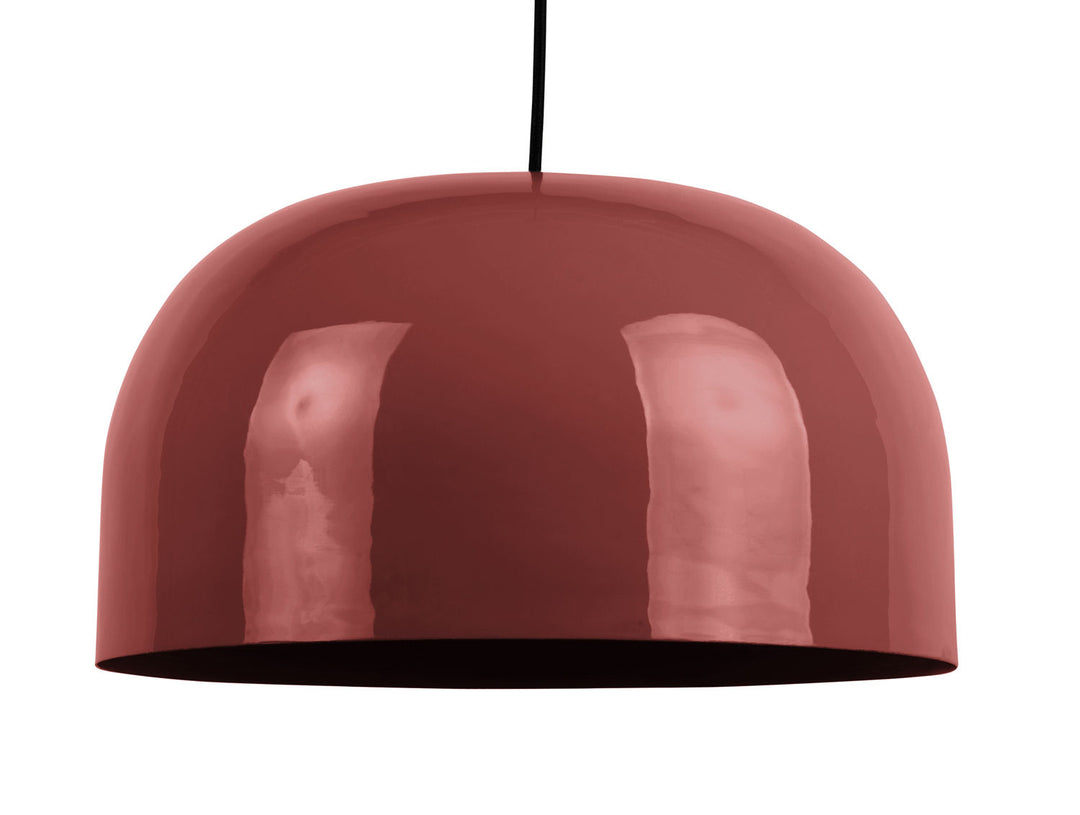 Leitmotiv Pendant lamp Dome enamel red ochre