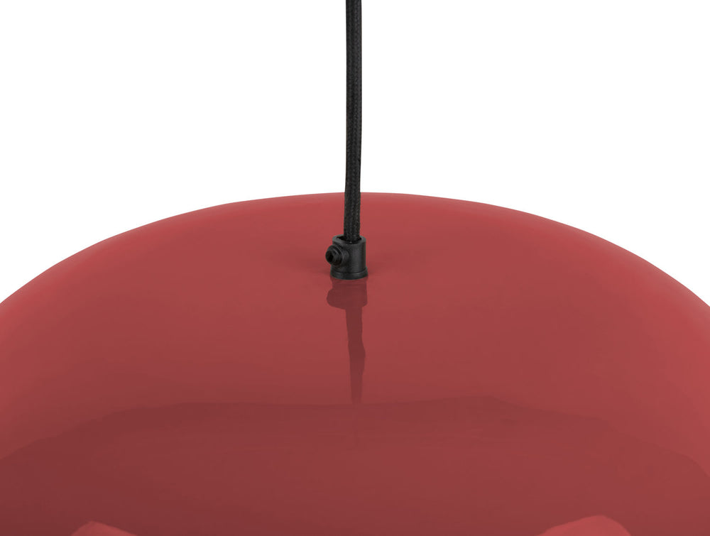 Leitmotiv Pendant lamp Dome enamel red ochre