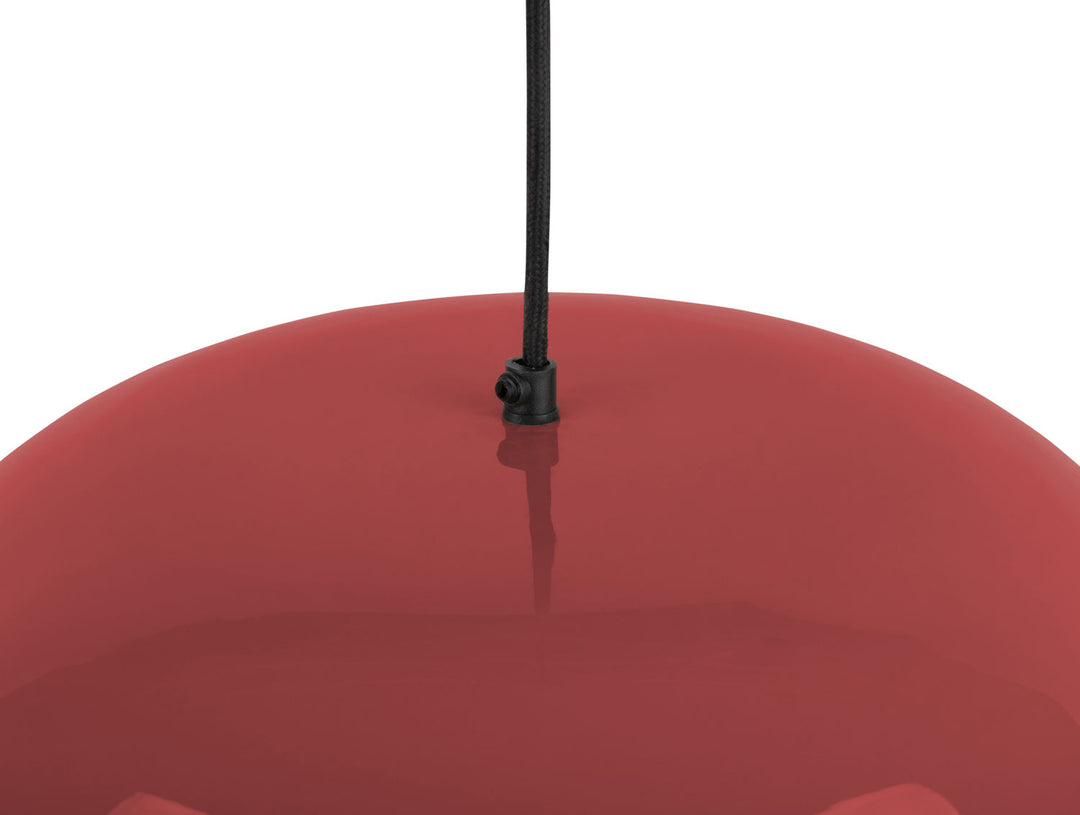 Leitmotiv Pendant lamp Dome enamel red ochre