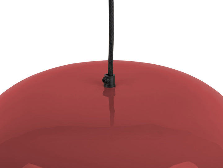 Leitmotiv Pendant lamp Dome enamel red ochre