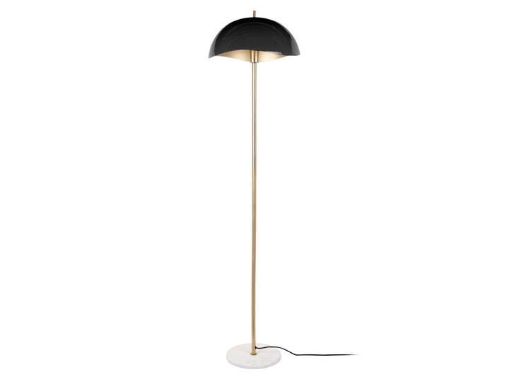 Leitmotiv Floor lamp Waved enamel black