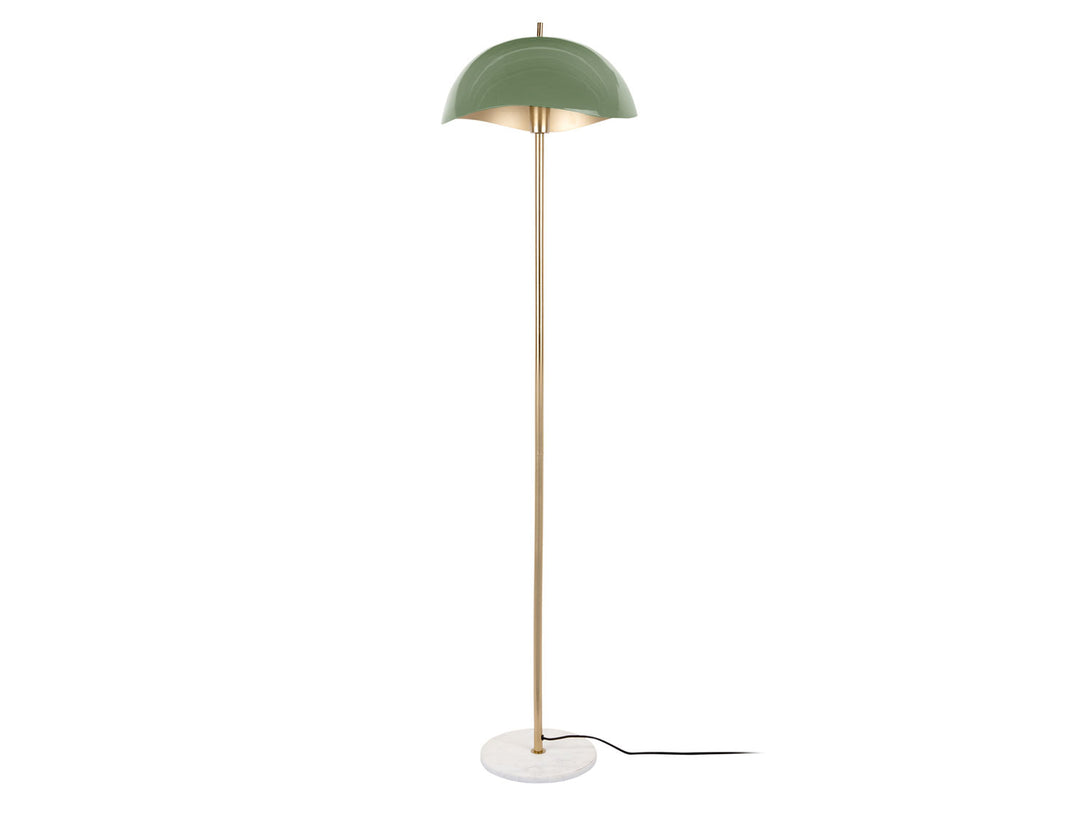 Leitmotiv Floor lamp Waved enamel jungle green