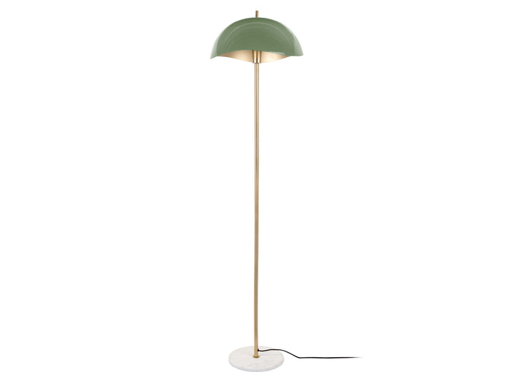 Leitmotiv Floor lamp Waved enamel jungle green