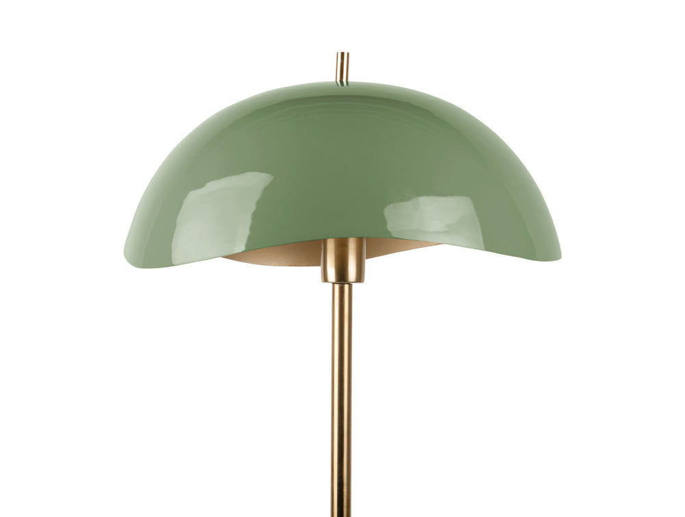 Leitmotiv Floor lamp Waved enamel jungle green