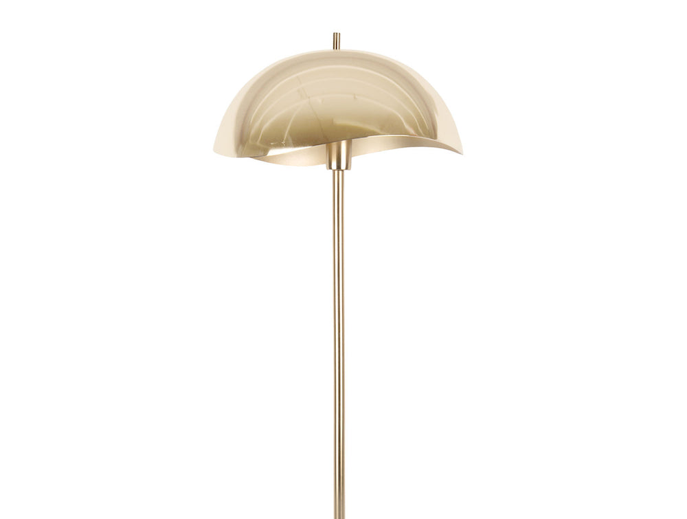 Leitmotiv Floor lamp Waved brushed gold plated