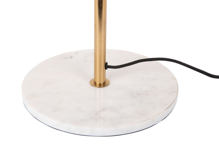 Leitmotiv Floor lamp Waved brushed gold plated