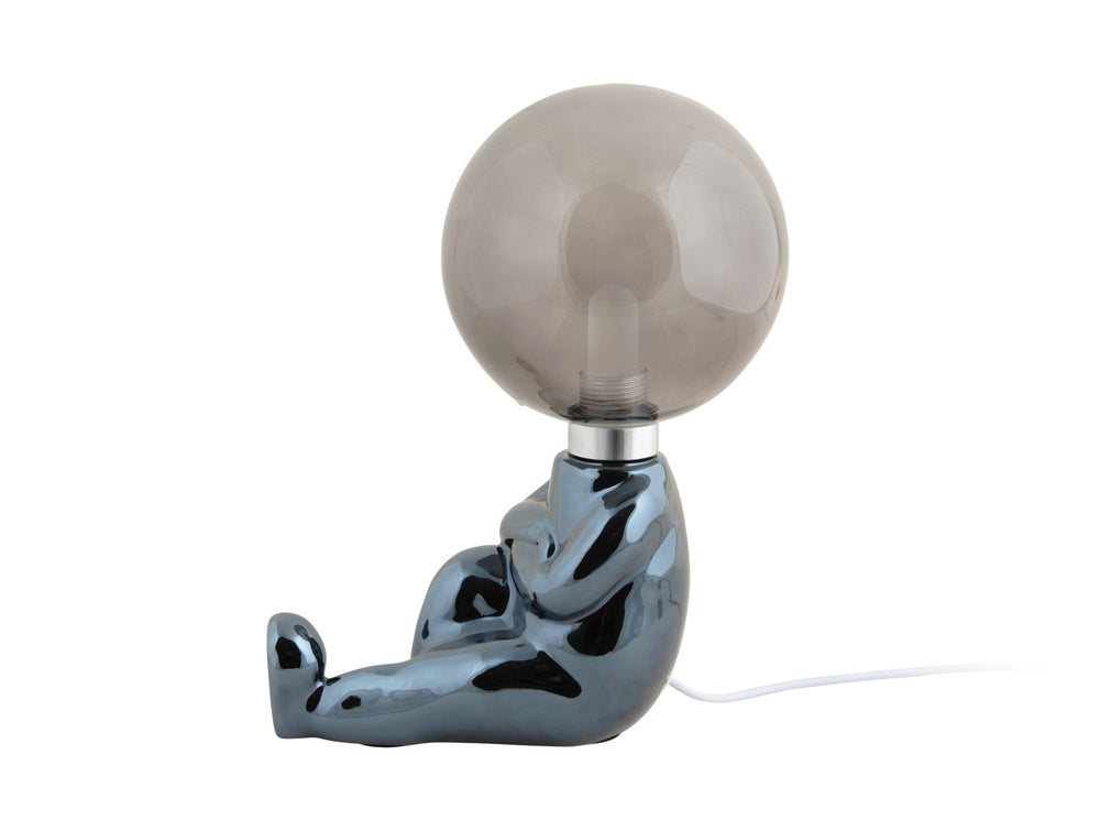 Leitmotiv Table lamp Joey LED ceramic black plated