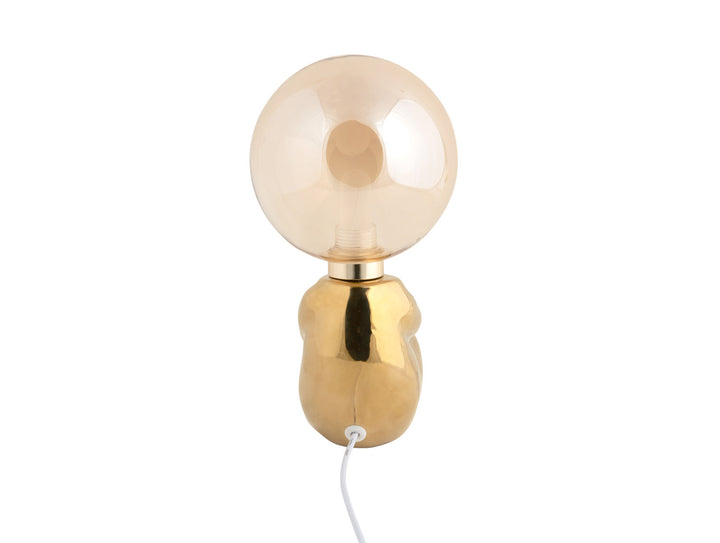 Leitmotiv Table lamp Joey LED ceramic gold plated