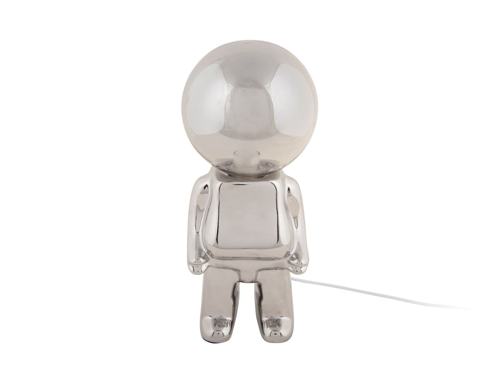 Leitmotiv Table lamp Ross LED ceramic chrome plated