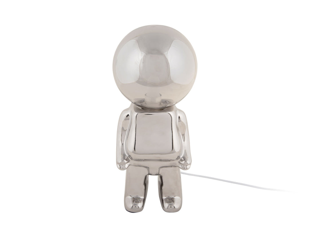 Leitmotiv Table lamp Ross LED ceramic chrome plated