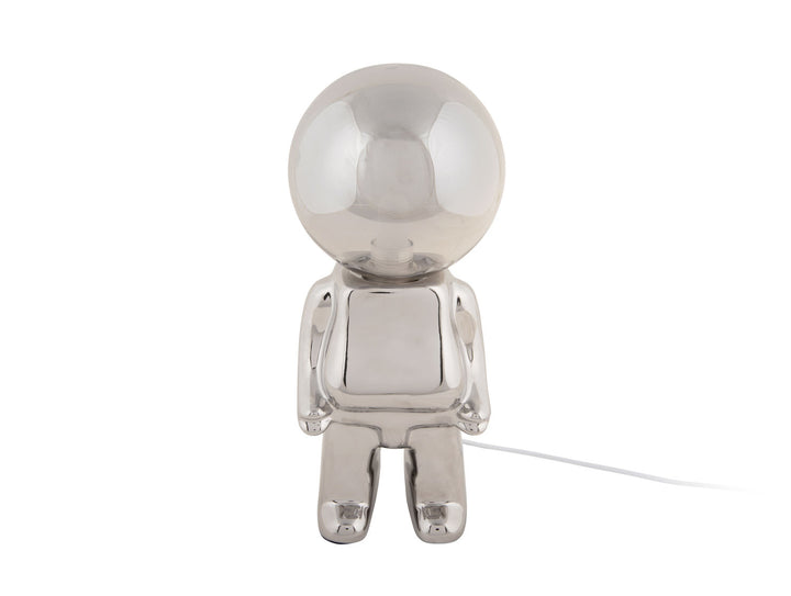 Leitmotiv Table lamp Ross LED ceramic chrome plated