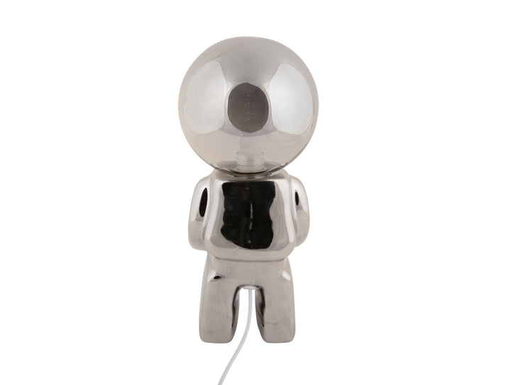 Leitmotiv Table lamp Ross LED ceramic chrome plated