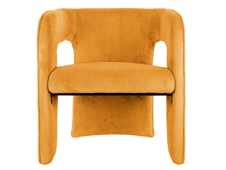 Leitmotiv Chair Vigor corduroy ochre yellow