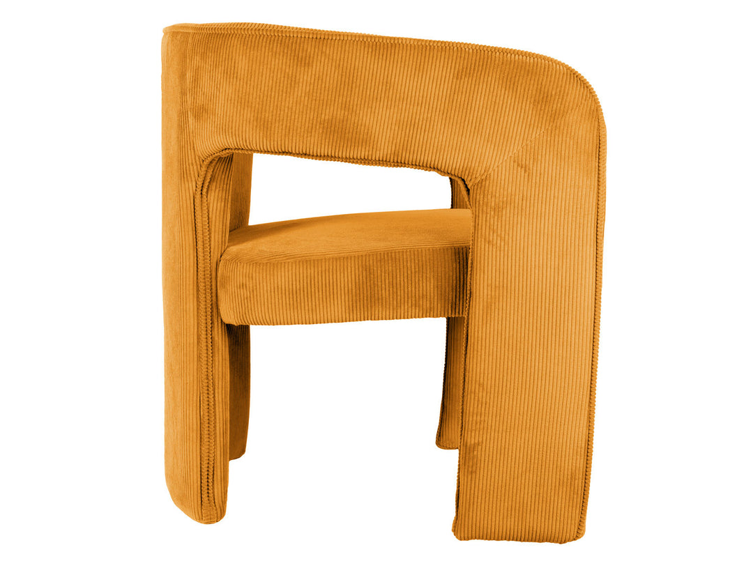 Leitmotiv Chair Vigor corduroy ochre yellow
