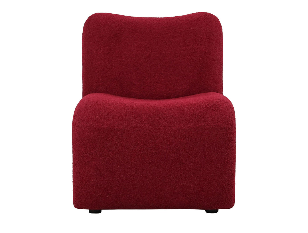 Leitmotiv Chair Fuerza teddy curl red ochre