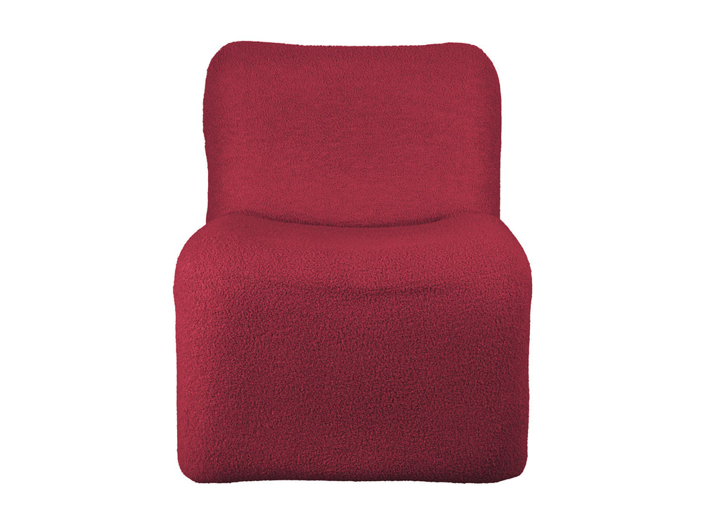 Leitmotiv Chair Fuerza teddy curl red ochre