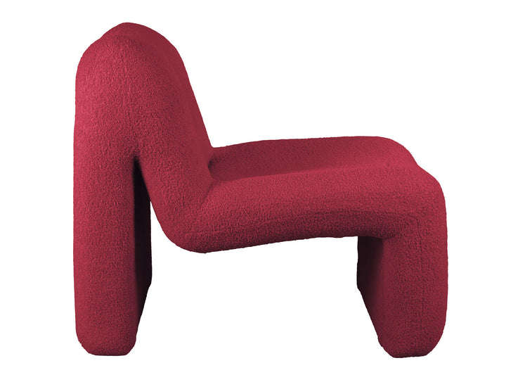 Leitmotiv Chair Fuerza teddy curl red ochre