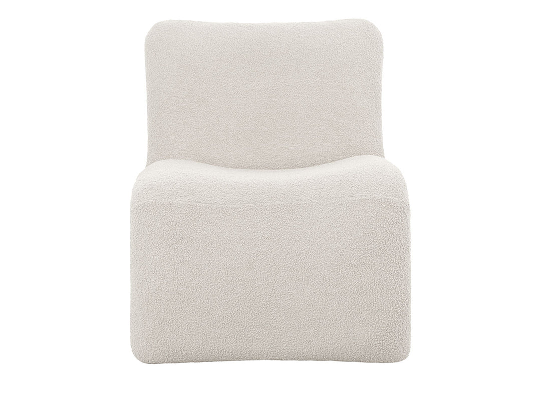 Leitmotiv Chair Fuerza teddy curl white