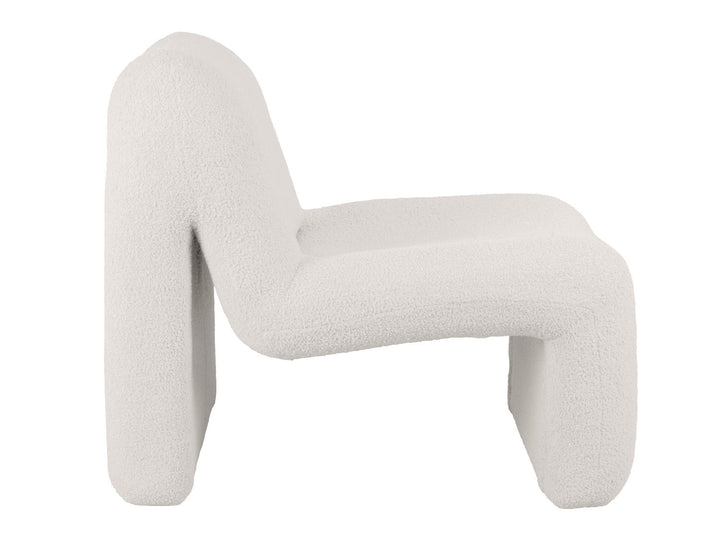 Leitmotiv Chair Fuerza teddy curl white