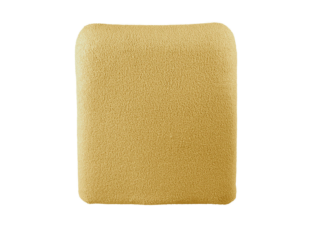 Leitmotiv Chair Fuerza teddy curl ochre yellow