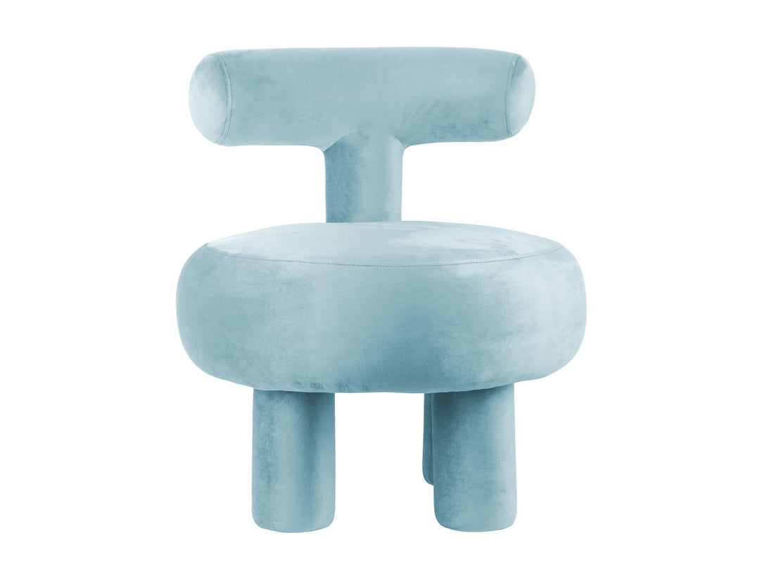 Leitmotiv Chair Abrazo velvet soft blue