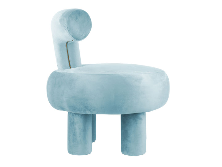 Leitmotiv Chair Abrazo velvet soft blue