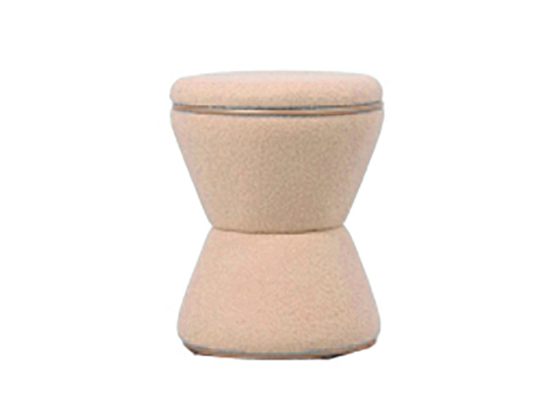 Leitmotiv Pouf Gustar teddy curl sand brown