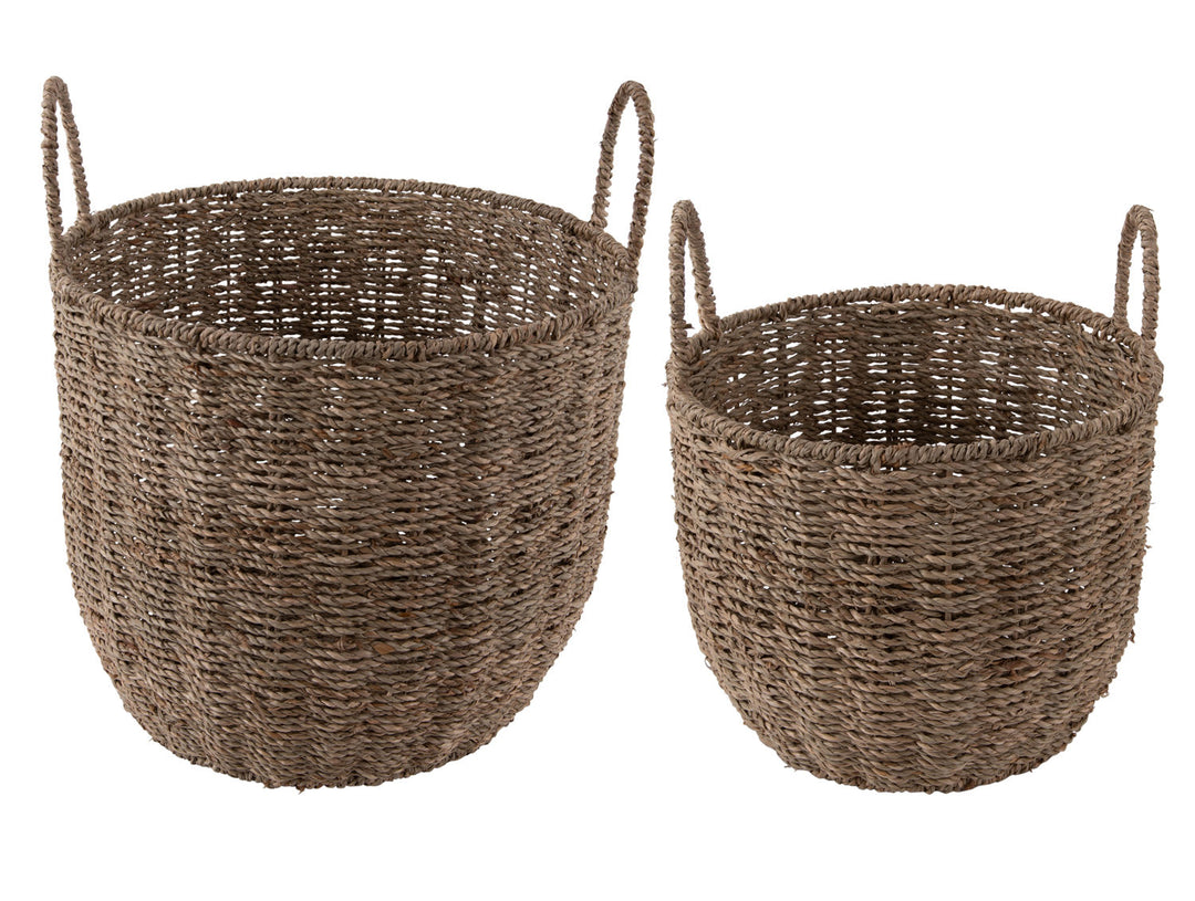 present time Basket set Save seagrass large, Set of 2pcs