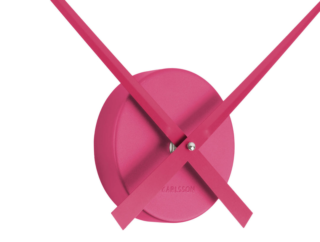 Karlsson Wall clock Little Big Time Mini metallic dark pink