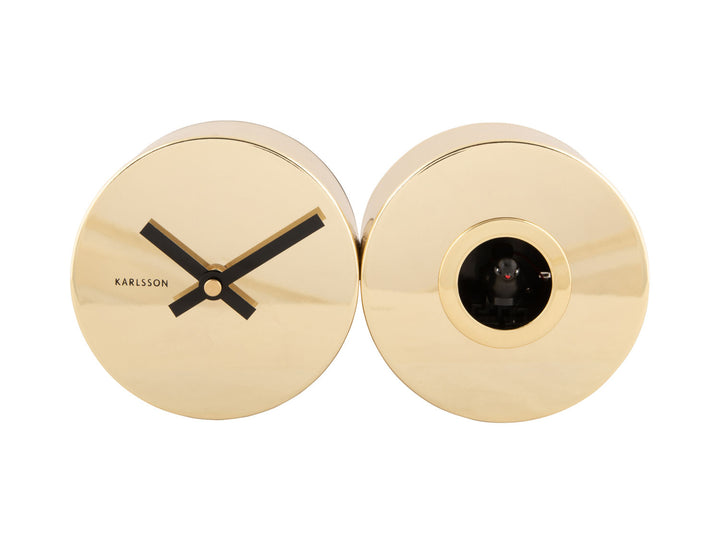 Karlsson Wall clock Duo Cuckoo gold plated