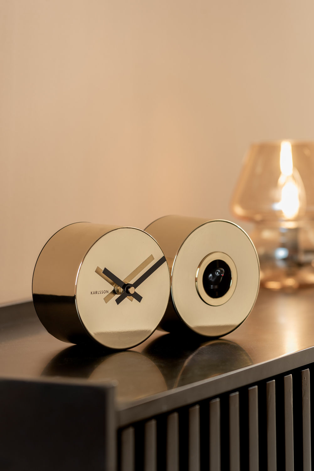 Karlsson Wall clock Duo Cuckoo gold plated