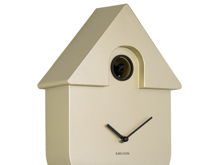 Karlsson Wall clock Modern Cuckoo ABS metallic gold