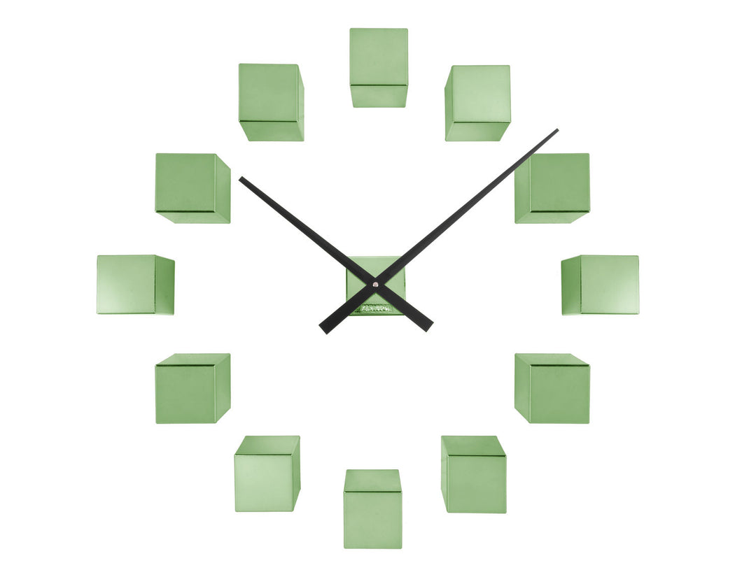 Karlsson Wall clock DIY Cubic metallic green