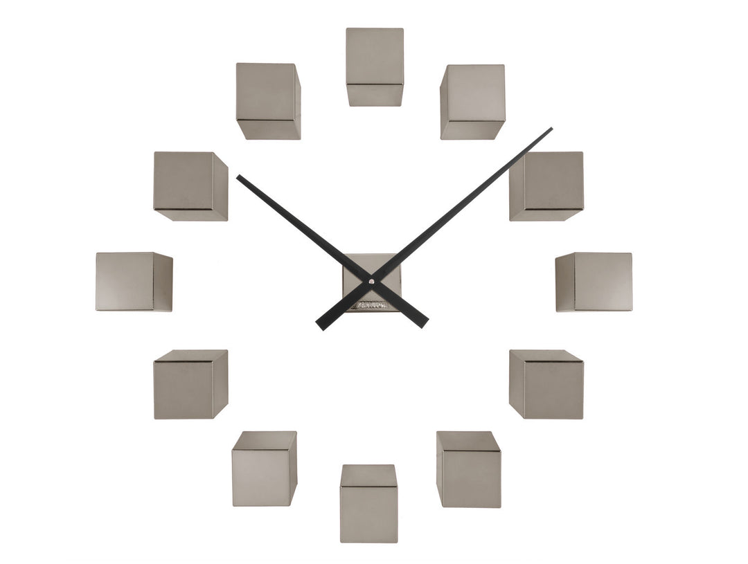 Karlsson Wall clock DIY Cubic metallic dark grey