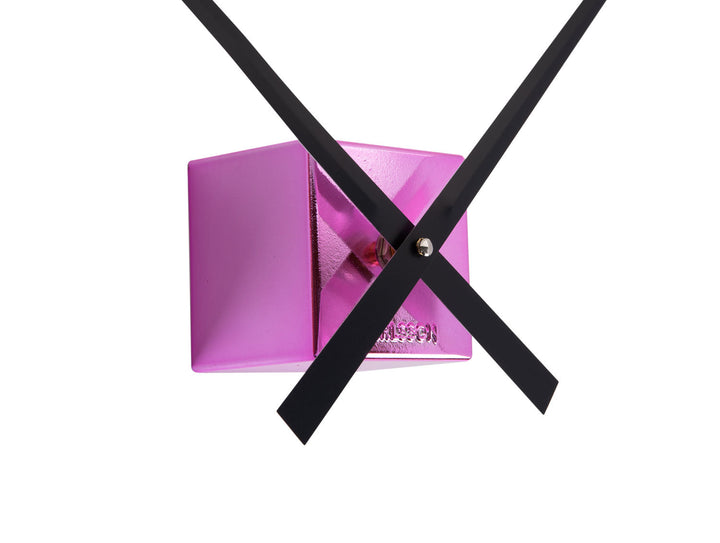 Karlsson Wall clock DIY Cubic metallic dark pink