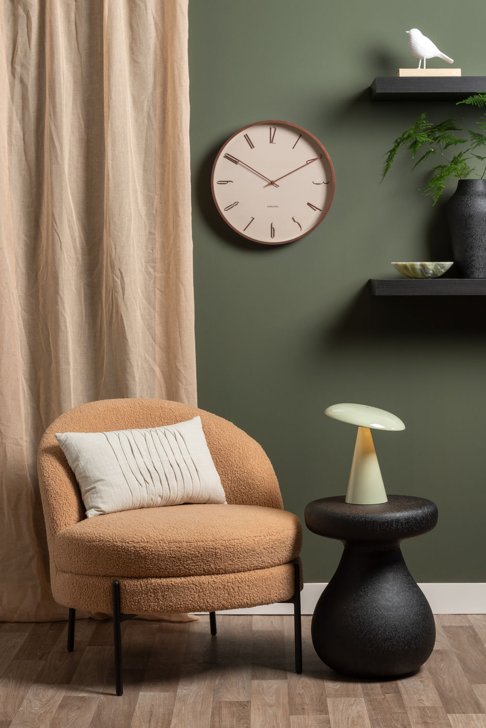 Leitmotiv Table lamp Phoebe LED grayed jade