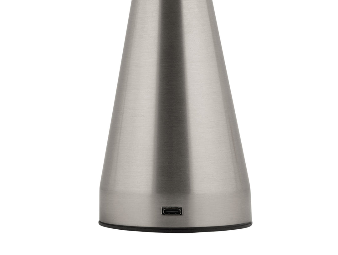 Leitmotiv Table lamp Rachel LED iron brushed nickel