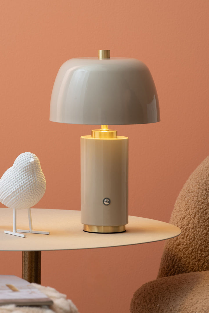 Leitmotiv Table lamp Freya LED iron warm grey