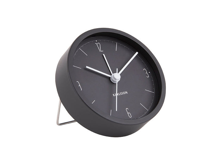 Karlsson Alarm clock Numbers & Lines iron matt black