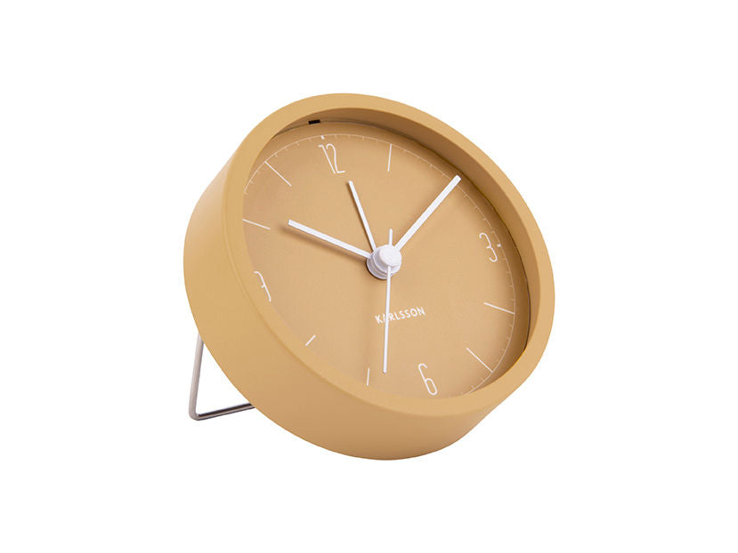 Karlsson Alarm clock Numbers & Lines iron matt ochre yellow