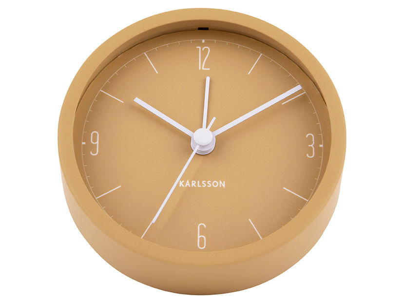 Karlsson Alarm clock Numbers & Lines iron matt ochre yellow