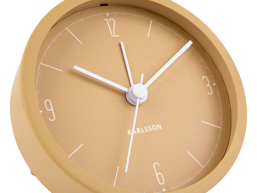 Karlsson Alarm clock Numbers & Lines iron matt ochre yellow