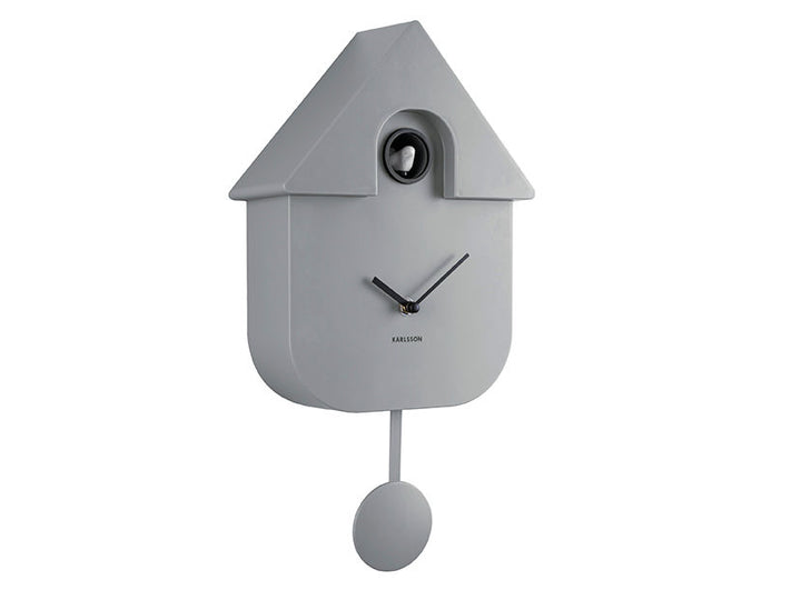 Karlsson Wall clock Modern Cuckoo ABS mouse grey