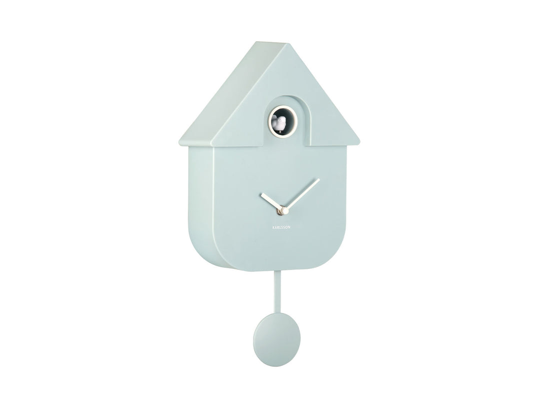 Karlsson Wall clock Modern Cuckoo ABS soft blue